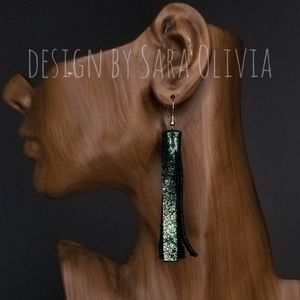 Genuine Leather Suede Tassel Earrings